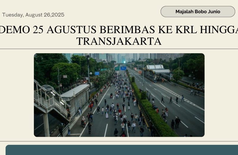 Demo 25 Agustus Berimbas ke KRL hingga TransJakarta