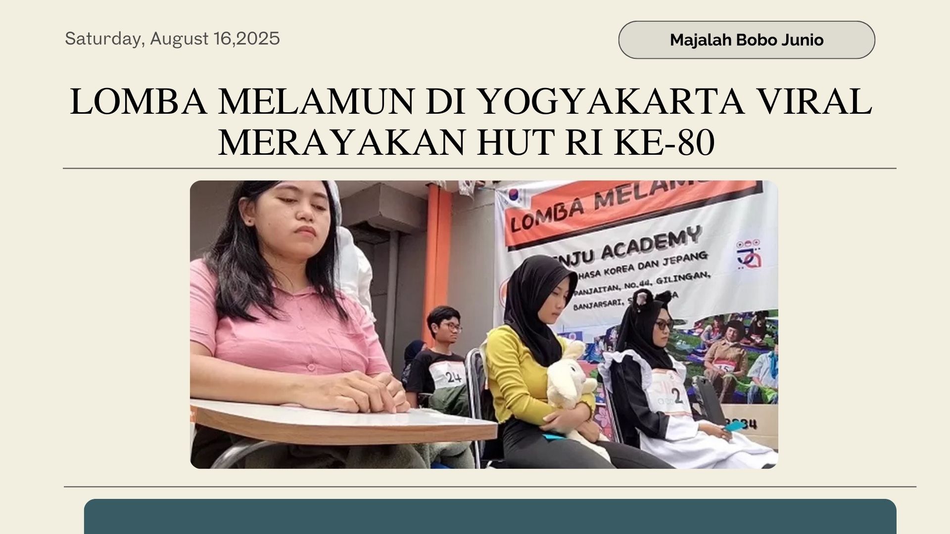 Lomba Melamun di Yogyakarta