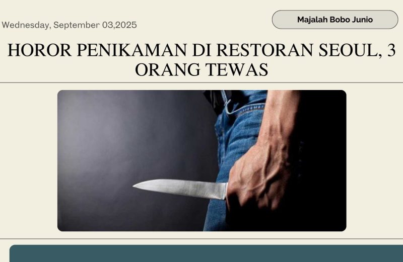 Horor Penikaman di Restoran Seoul, 3 Orang Tewas
